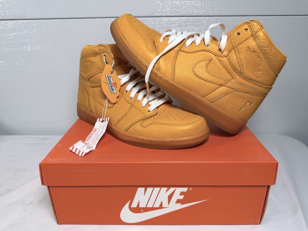 Air Jordan 1 Retro High G8RD Gatorade Orange Peel Size 10 Sneakers AJ5997-880